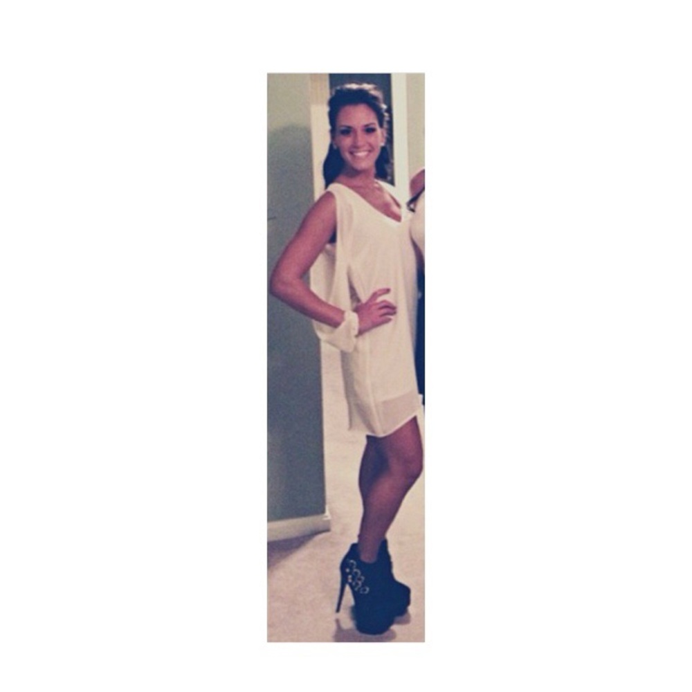 Cold shoulder style dress